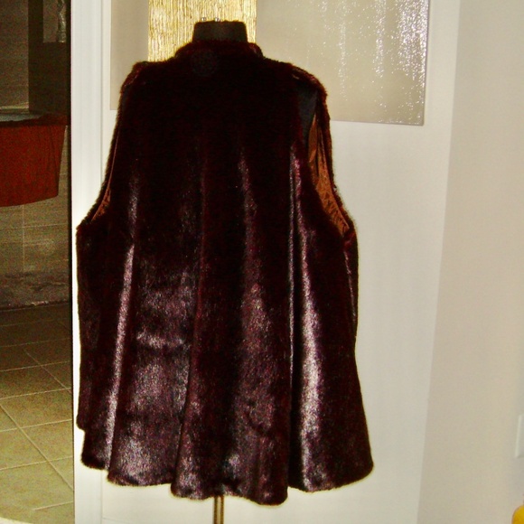 Faux Fur Mink Swing Coat/Vest - Picture 2 of 16